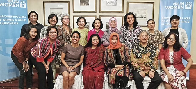 UN Women Deputy Executive Director Lakshmi Puri with Representatives of Women’s Civil Society Organizations, March 2016. Photo UN Women Radhisja Anggiana